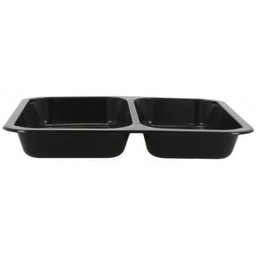 Caserole din PP termosudabile, pentru catering, negre, M227-30-2C, TS: 227X178X30/770CC /50 8/BX