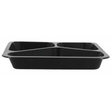 Caserole din PP termosudabile, pentru catering, negre, M227-30-3C, TS: 224X178X30/775CC /50 8/BX