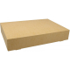 Cutii din carton, kraft natur albit, capac atasat, M3525, B: 350 x 250, H60 mm - CA /25 4/BX